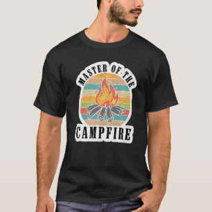 Retro Master of The Campfire Camping T-Shirt