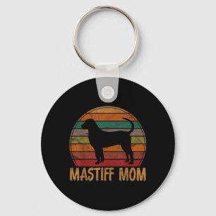 Retro Mastiff Mum Mastiffs Dog Owner Mother Pet Key Ring