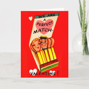 Retro Matches Valentine's Day Card