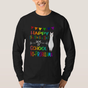 Retro Math Formula 100 Days Of School No Prob Llam T-Shirt