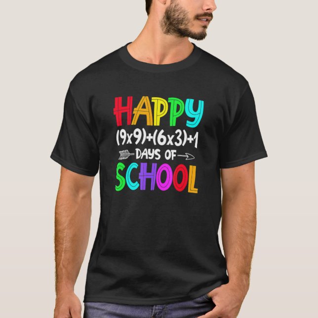 Retro Math Formula 100 Days Of School Shirt Math T (Front)