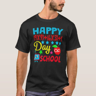 Retro Math Formula Happy 100 Days Of School 100th T-Shirt