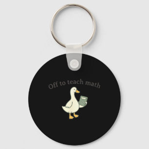 Retro Math Teacher Goose Mathematics Teacher Key Ring