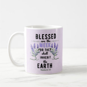 Retro Matthew 5:5 Bible Verse Coffee Mug