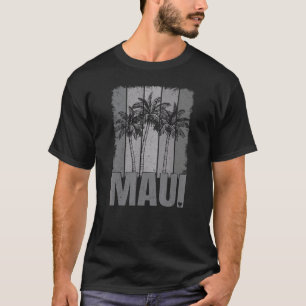 Retro Maui Hawaii Surf Sun Sea And Palm Trees T-Shirt