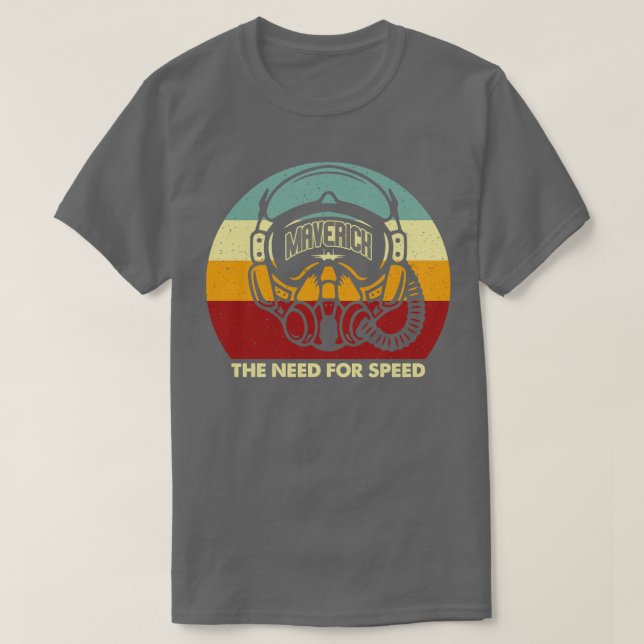 Retro Maverick The Need For Speed T-Shirt (Design Front)