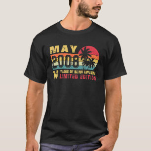 Retro May 2008 14 Years Old  14th B Day T-Shirt