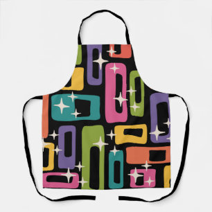 Retro MCM Abstract Atomic Age Pattern Apron