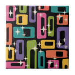 Retro MCM Abstract Atomic Age Pattern Ceramic Tile<br><div class="desc">Colourful Retro Mid Century Modern Abstract Pattern.</div>
