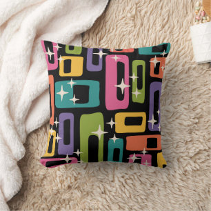 Retro MCM Abstract Atomic Age Pattern Cushion