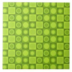 Retro MCM Geometric Pattern Chartreuse Ceramic Tile