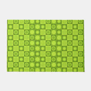 Retro MCM Geometric Pattern Chartreuse Doormat
