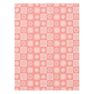 Retro MCM Geometric Pattern Salmon Pink Tablecloth