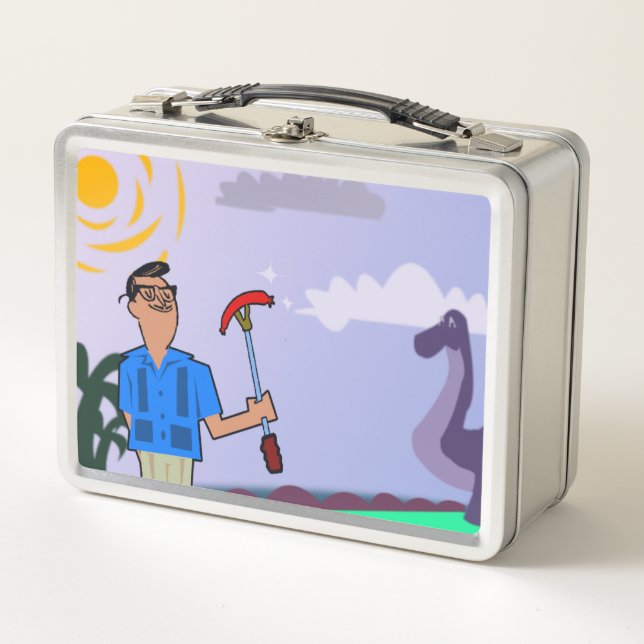 Retro MCM Mini Golf Metal Lunch Box (Front)