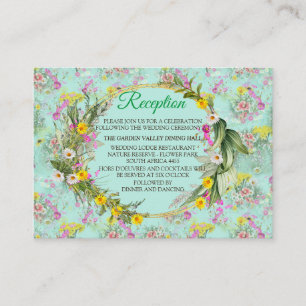 Retro Meadow Classic Flowers Enclosure Card