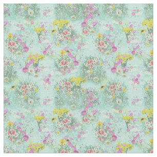 Retro Meadow Classic Flowers Fabric