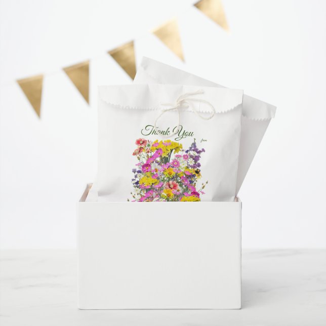 Retro Meadow Classic Flowers Favour Bag (Party)