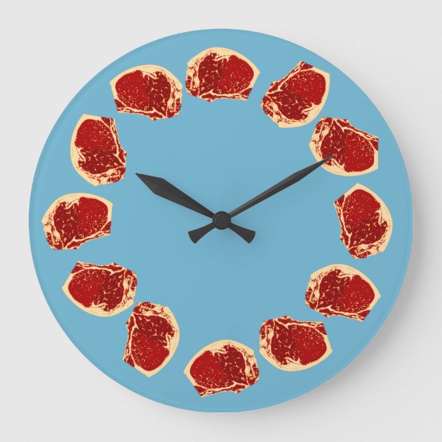 Retro Meat Large Clock (Front)