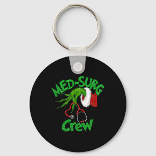 Retro Med-surg Crew Nurse Stethoscope Christmas Xm Key Ring