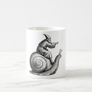 Retro Mediaeval Snail Rider , Vintage 90s Renaissa Coffee Mug