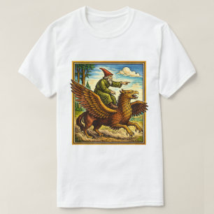 Retro Medieval Snail Rider Fantasy Tee Postcard