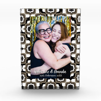 Retro Mediterranean Black White Photo Block