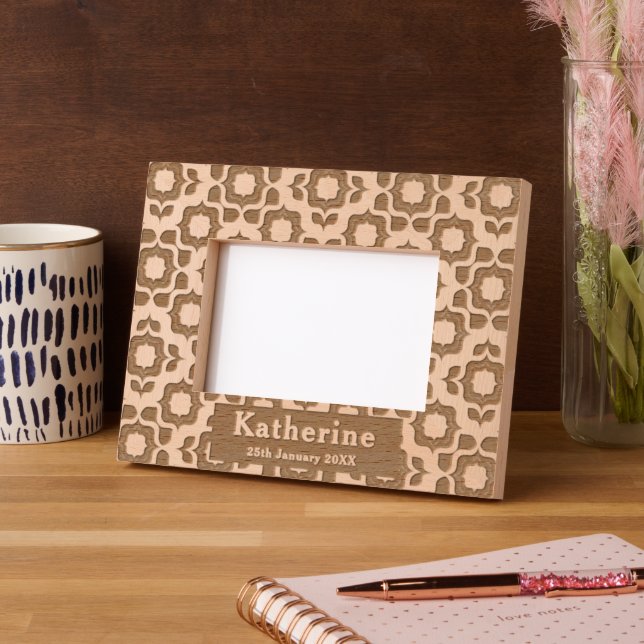 Retro Mediterranean Tiling  Etched Frames (Left)