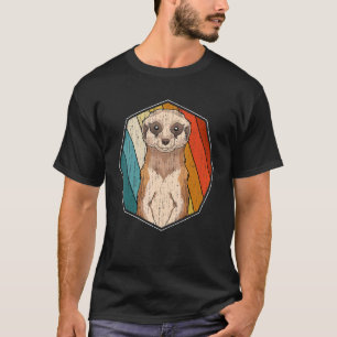 Retro Meerkat  Africa Safari Zoo Animal Meerkat T-Shirt