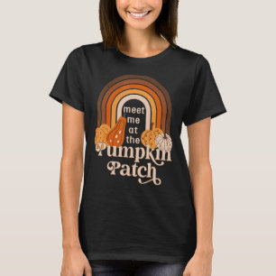 Retro Meet Me At The Pumpkin Patch Cute Pumpkin Th T-Shirt