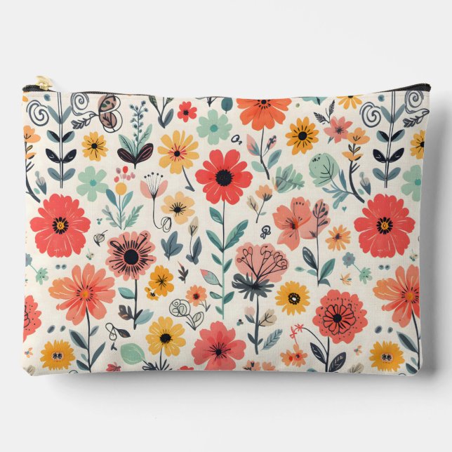 Retro Meets Modern Accessory Pouch (Front)