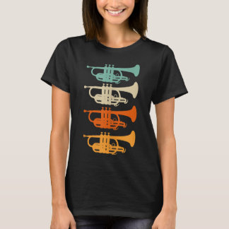 Retro Mellophone Mum 70s Music Marching Band Schoo T-Shirt