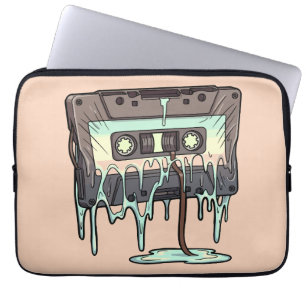 Retro Melting Cassette Tape Vaporwave Laptop Sleeve