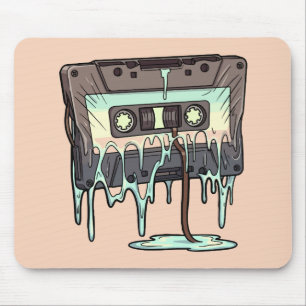 Retro Melting Cassette Tape Vaporwave Mouse Pad