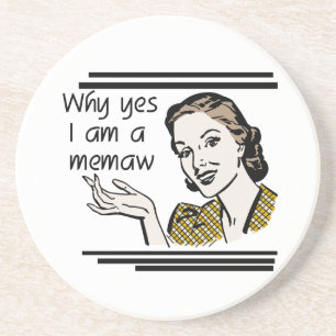 Retro Memaw T-shirts and Gifts Coaster