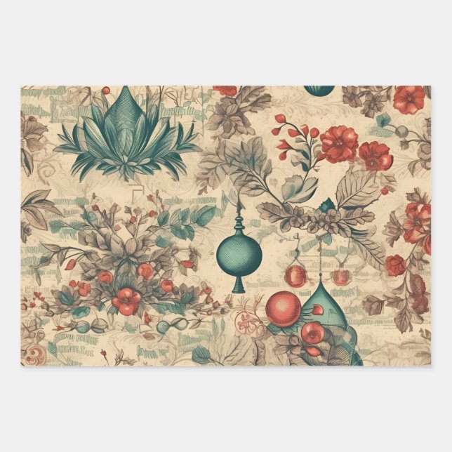 Retro Memories Wrapping Paper Sheet (Front)