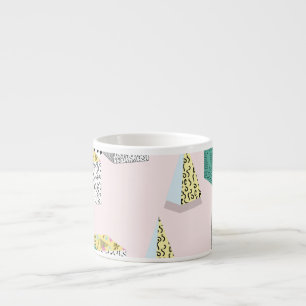 Retro Memphis: 80s-90s Hipster Pattern. Espresso Cup