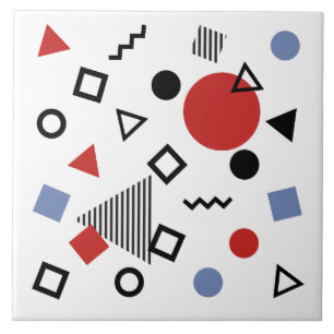 Retro Memphis Design Pattern Ceramic Tile