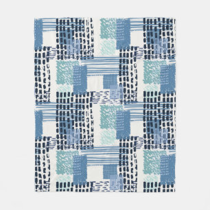 Retro Memphis Doodle Seamless Pattern Fleece Blanket