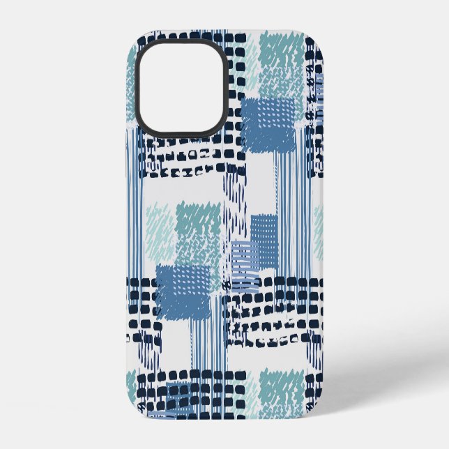Retro Memphis Doodle Seamless Pattern iPhone Case (Back)