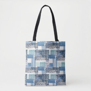 Retro Memphis Doodle Seamless Pattern Tote Bag