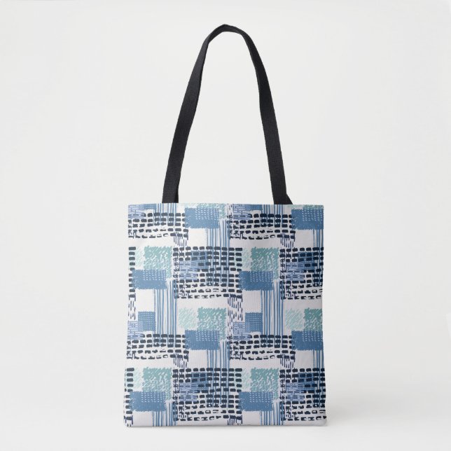 Retro Memphis Doodle Seamless Pattern Tote Bag (Front)