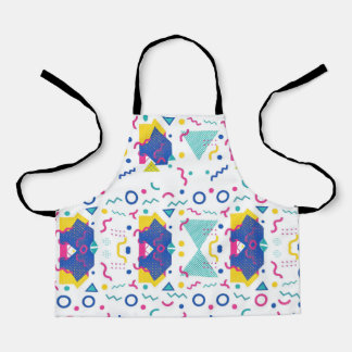 Retro Memphis Geometric Pattern Apron