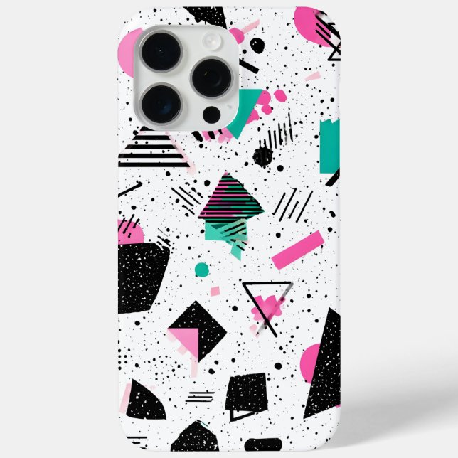 Retro Memphis Geometric Pattern Case-Mate iPhone Case (Back)