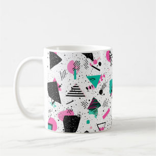Retro Memphis Geometric Pattern Coffee Mug