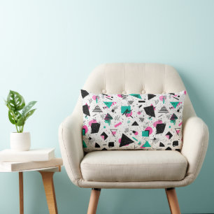 Retro Memphis Geometric Pattern Lumbar Cushion