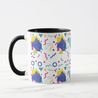 Retro Memphis Geometric Pattern Mug