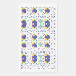 Retro Memphis Geometric Pattern Napkin