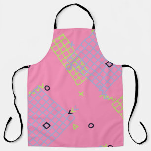 Retro Memphis Texture. Seamless Background in Tren Apron