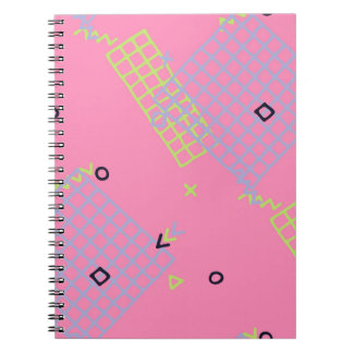 Retro Memphis Texture. Seamless Background in Tren Notebook