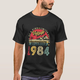 Retro Men 40th Birthday Gift Vintage December 1984 T-Shirt